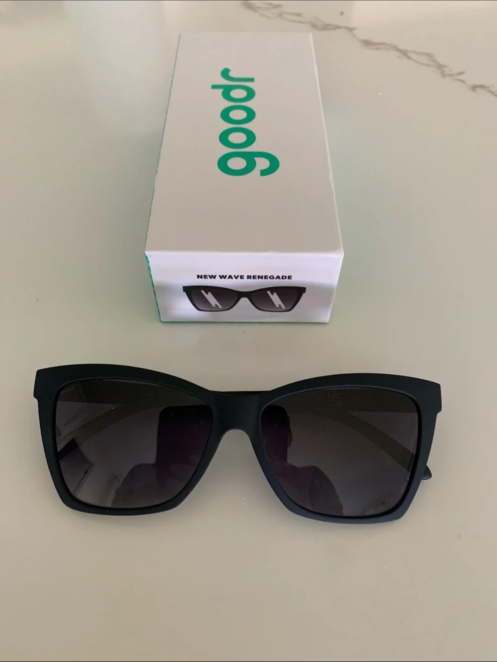 Goodr New Wave Renegade Black Sunglasses - Polarized UV Protection